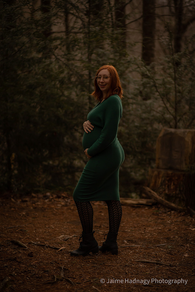Evening Maternity Photos in the Forest | Asheville Photographer