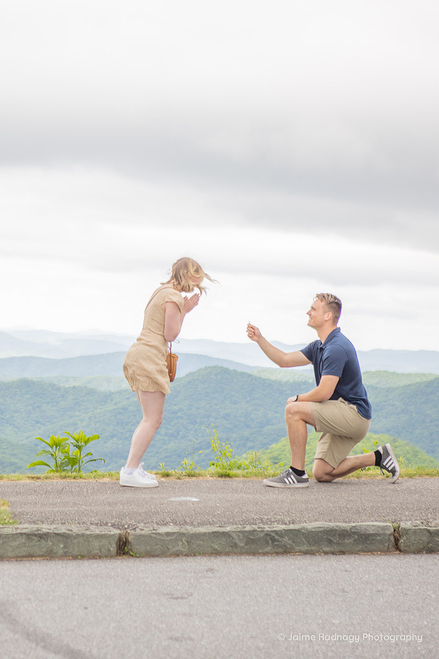 Blue Ridge Parkway Surprise Proposal | Asheville Engagement Photographer