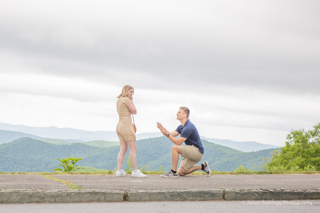 Blue Ridge Parkway Surprise Proposal | Asheville Engagement Photographer