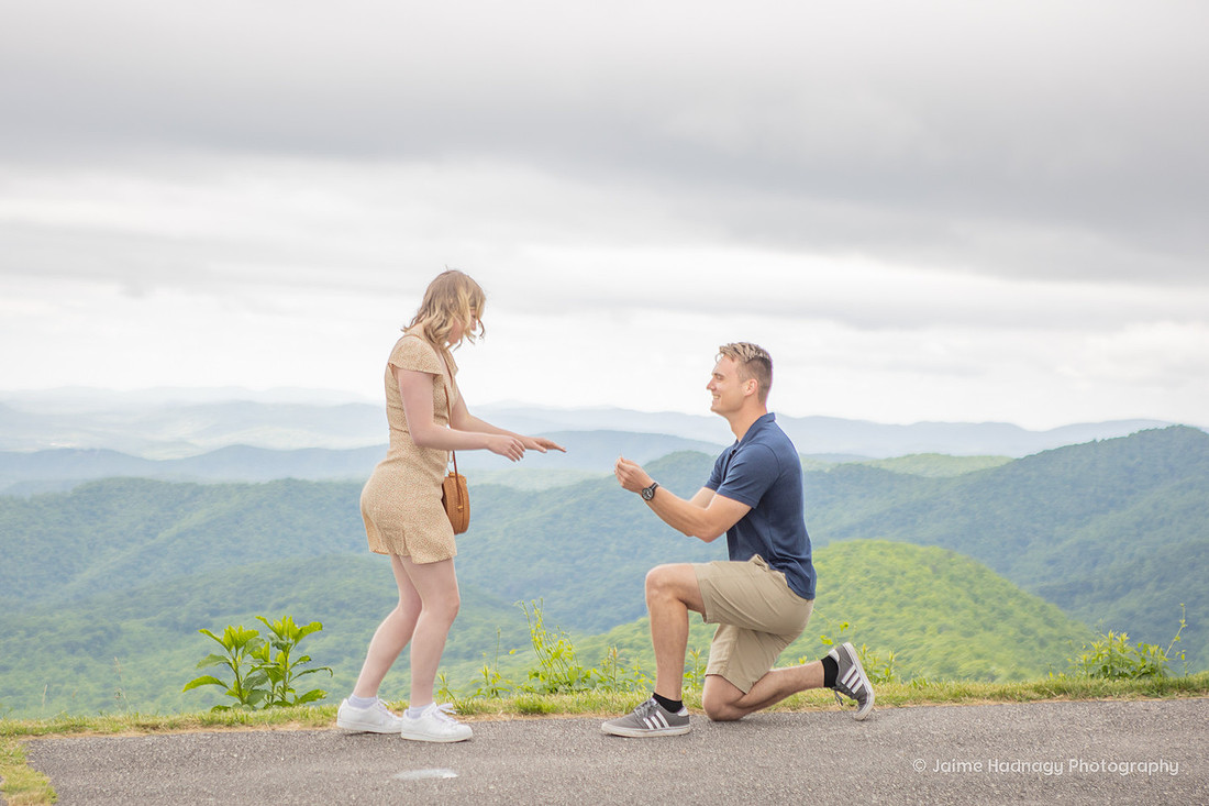 Blue Ridge Parkway Surprise Proposal | Asheville Engagement Photographer