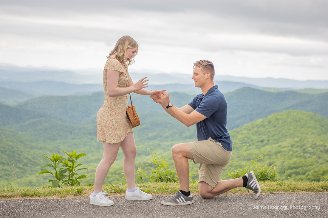 Blue Ridge Parkway Surprise Proposal | Asheville Engagement Photographer