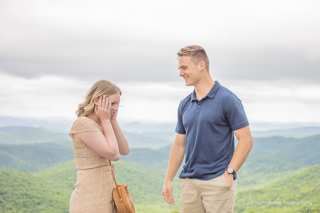 Surprise Proposal on The Blue Ridge Parkway | Asheville Photographer