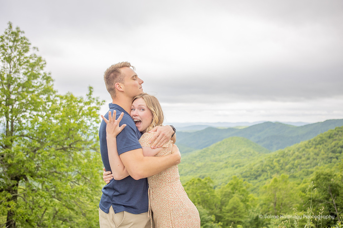 Surprise Proposal on The Blue Ridge Parkway | Asheville Photographer