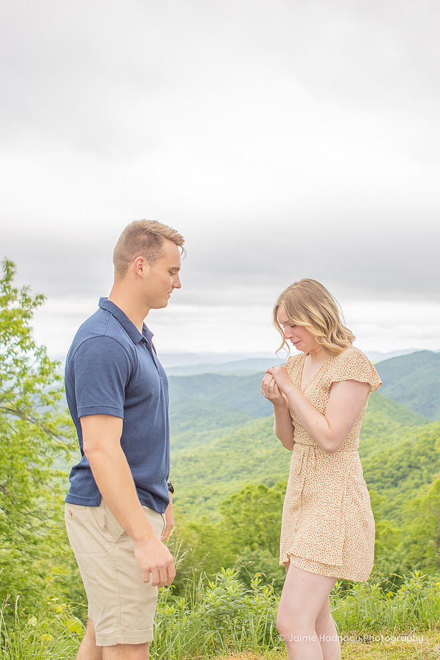 Surprise Proposal on The Blue Ridge Parkway | Asheville Photographer