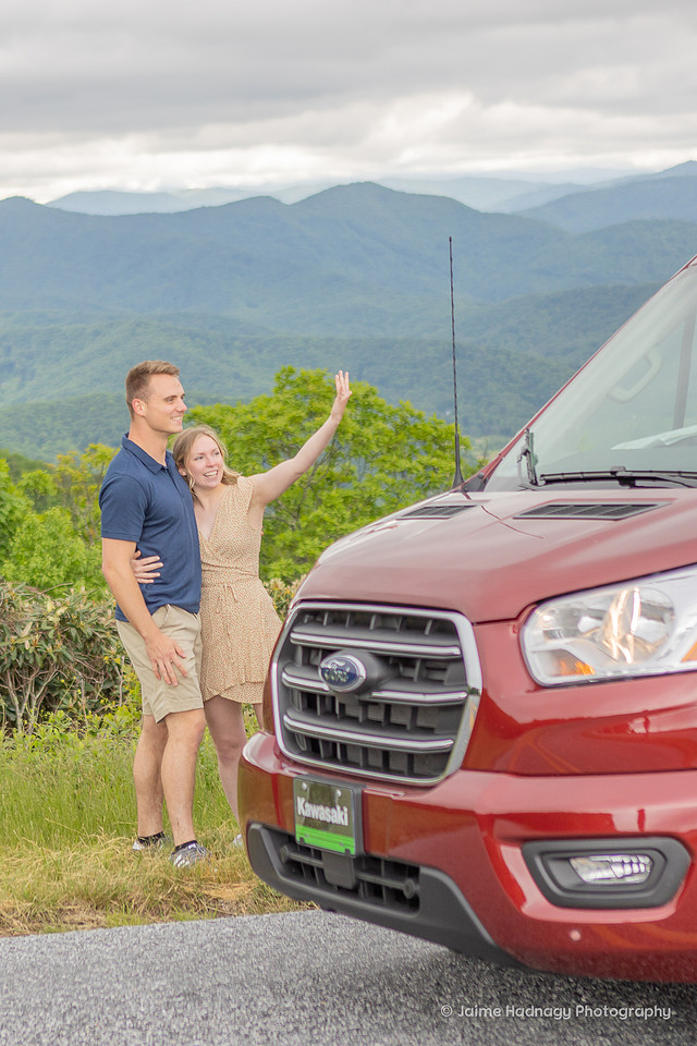 Blue Ridge Parkway Surprise Proposal and Engagement Session | Asheville Photographer