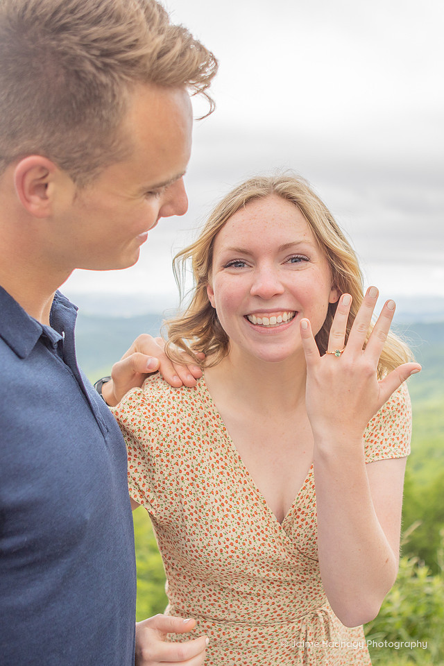Blue Ridge Parkway Surprise Proposal and Engagement Session | Asheville Photographer