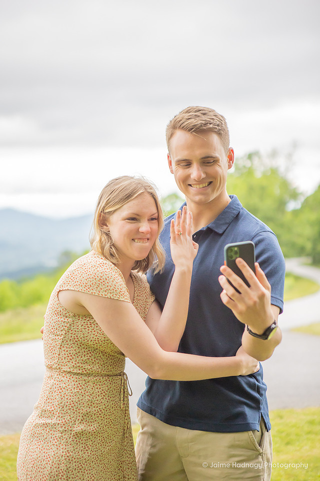 Getting engaged on the Blue Ridge Parkway