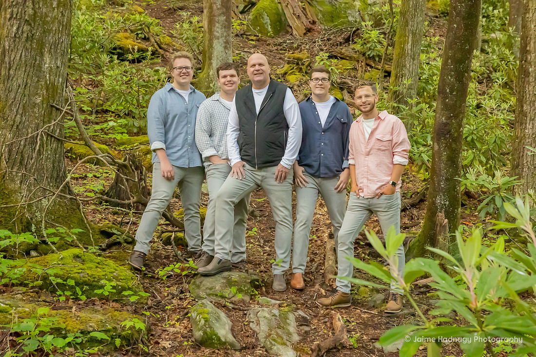 Family Portraits in Nature at the River and Forest  | Asheville Photographer