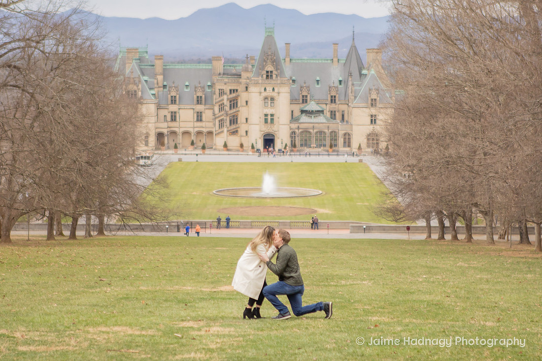 Proposal Photoshoot at The Biltmore Estate | Asheville Engagement Photographer