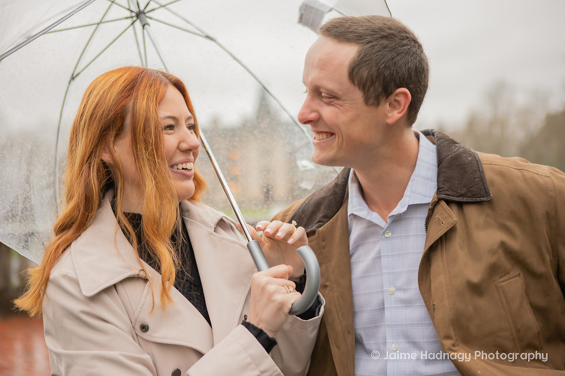 Surprise Proposal in the Rain at the Biltmore House | Asheville Photographer