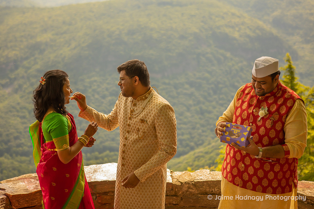 Beautiful Indian Small Wedding Ceremony on Blue Ridge Parkway | North Carolina Elopement Photographer
