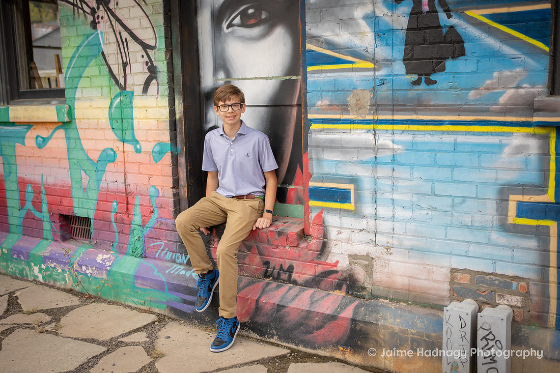 River Arts District Asheville Grafitti Family Photos | Photographer