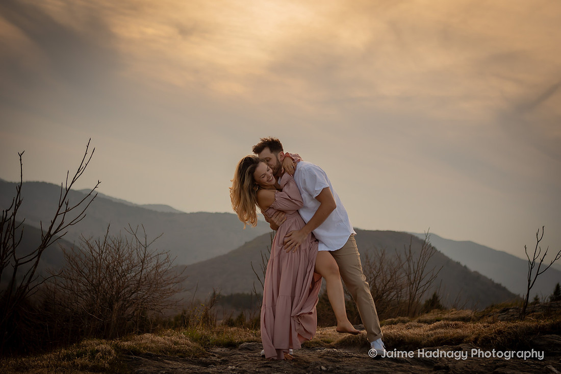 Asheville Engagement Photographer | Bohemian Hiking Engagement Session in the Mountains