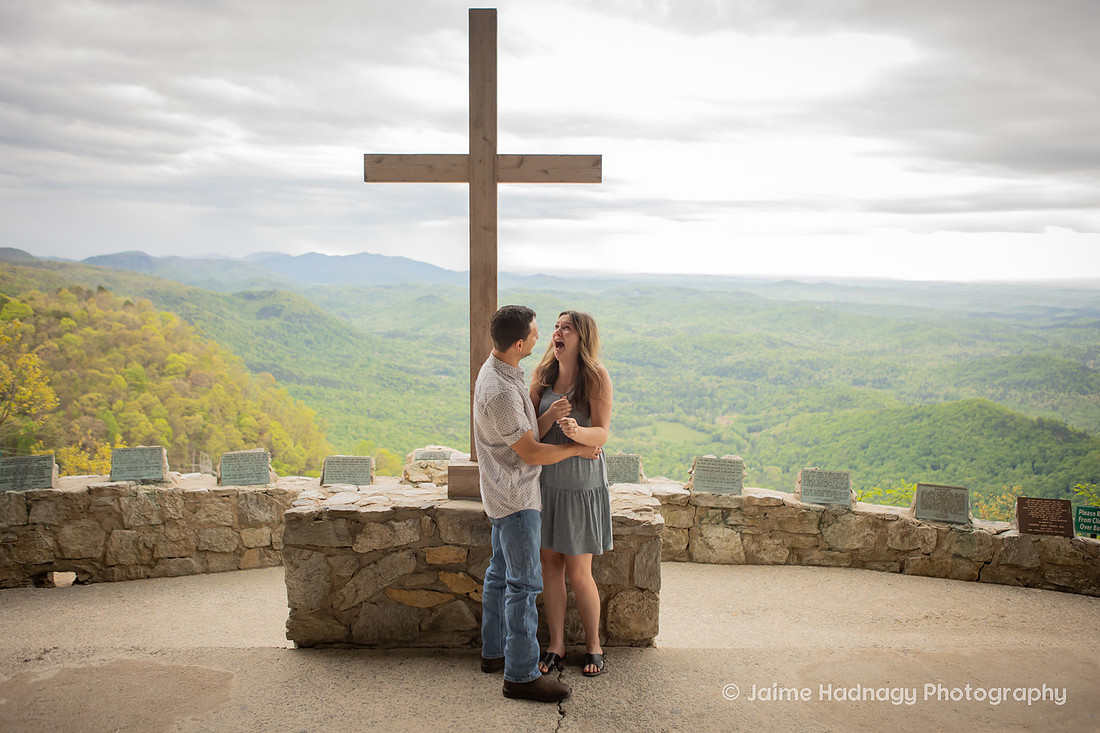Getting Engaged at Pretty Place | Asheville Proposal Photographer