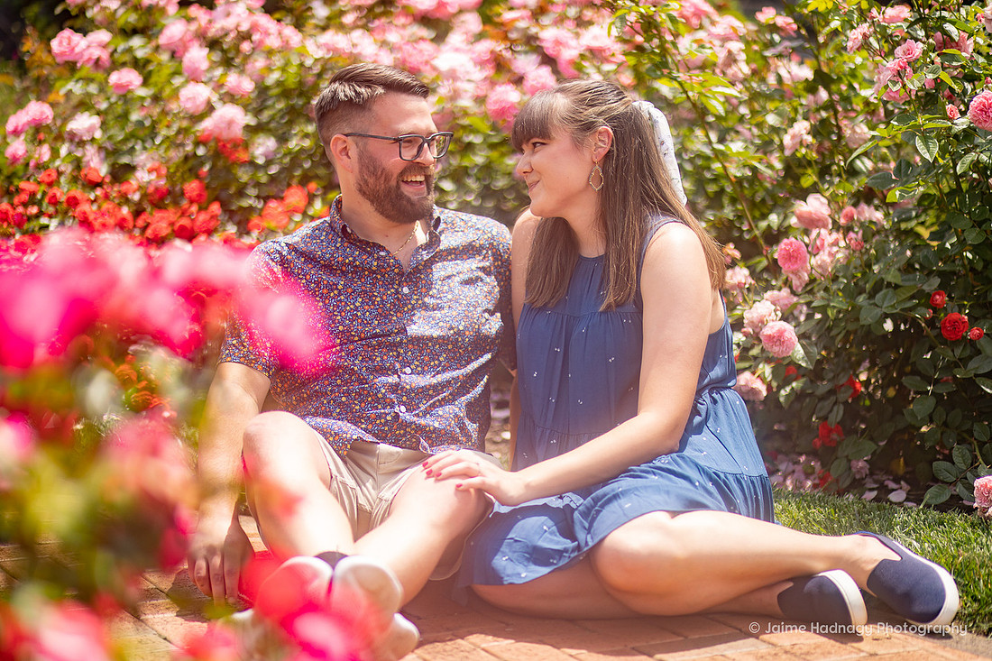 Rose Garden Proposal at The Biltmore Estate | Asheville Photographer