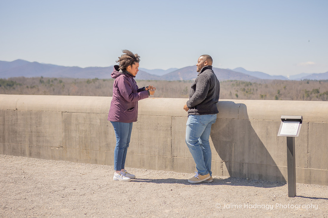 Shocked fiance when boyfriend proposes at The Biltmore Estate | Asheville Photographer