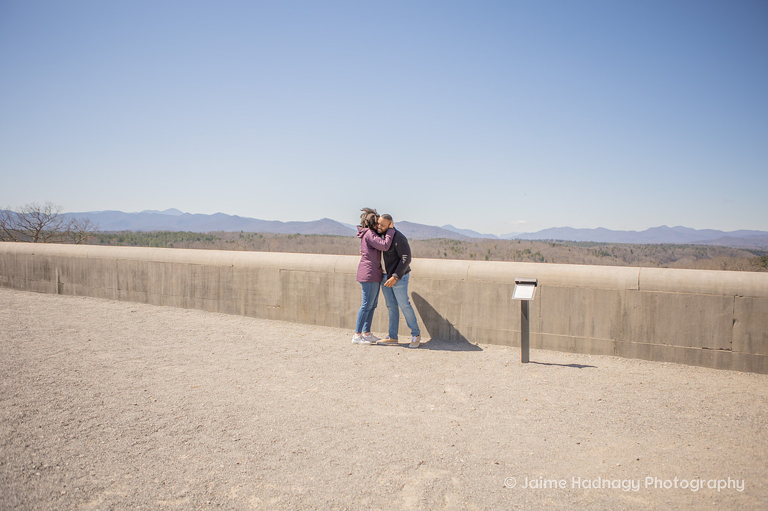 Shocked fiance when boyfriend proposes at The Biltmore Estate | Asheville Photographer
