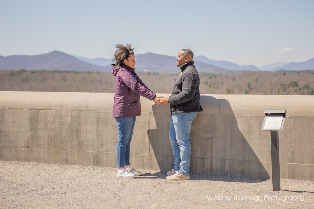 Shocked fiance when boyfriend proposes at The Biltmore Estate | Asheville Photographer