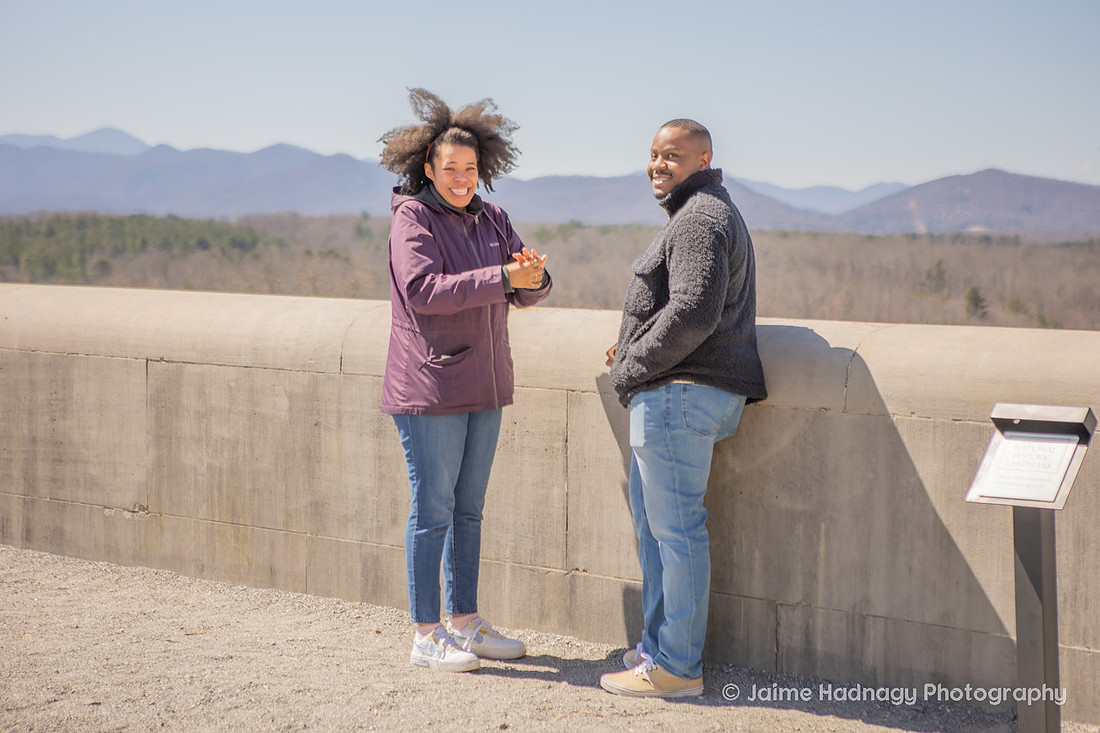 Shocked fiance when boyfriend proposes at The Biltmore Estate | Asheville Photographer