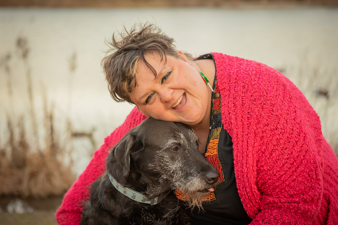 Photoshoot with dog and owner | Asheville Pet Photographer