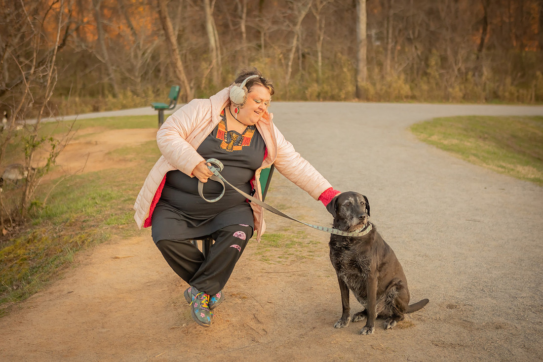 Photoshoot with dog and owner | Asheville Pet Photographer