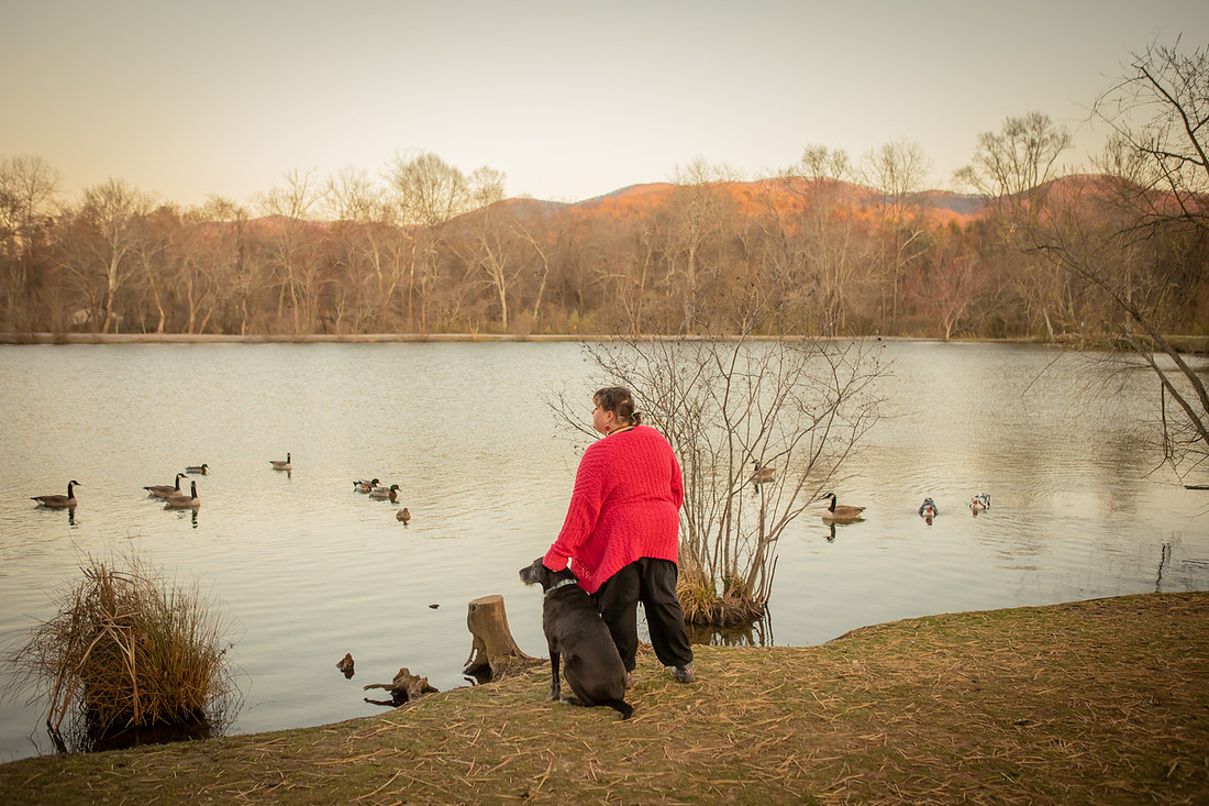Photoshoot with dog and owner | Asheville Pet Photographer