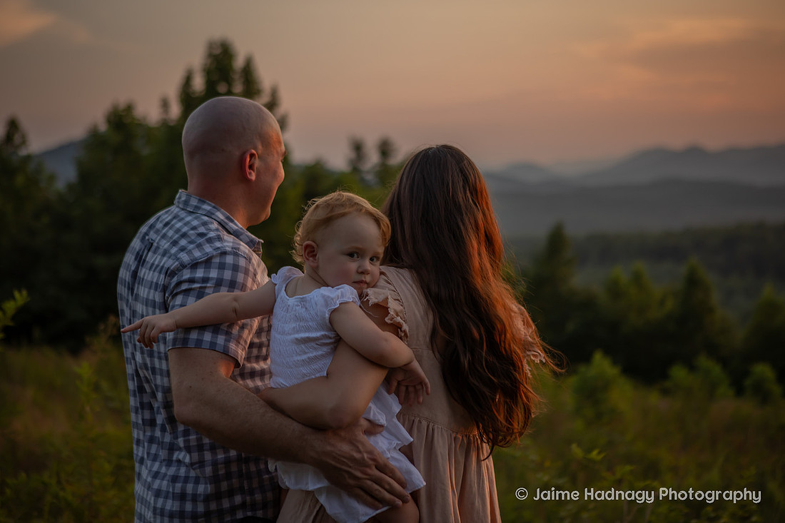 Sunset Family Photos Golden Hour 
