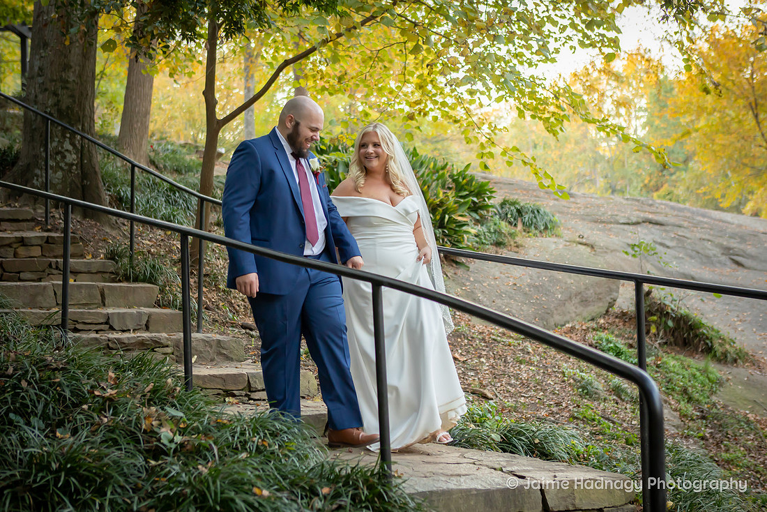 Outdoor Wedding at Falls Park in Greenville SC | Asheville Photographer | Destination Wedding
