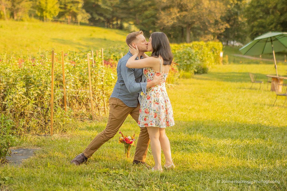 Asheville Engagement Photographer | Surprise Proposal At The Never Ending Flower Farm