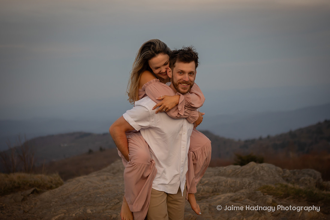 Asheville Engagement Photographer | Bohemian Hiking Engagement Session in the Mountains