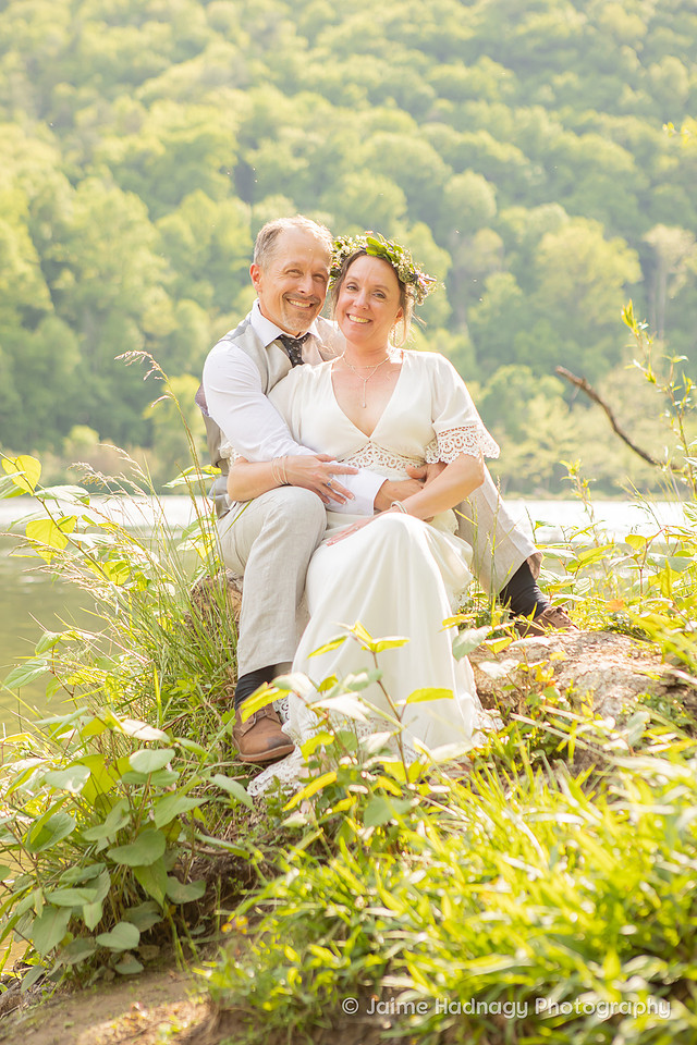 Nature Wedding | Asheville Elopement Photographer | Micro Wedding at Hot Springs NC by the French Broad RIver