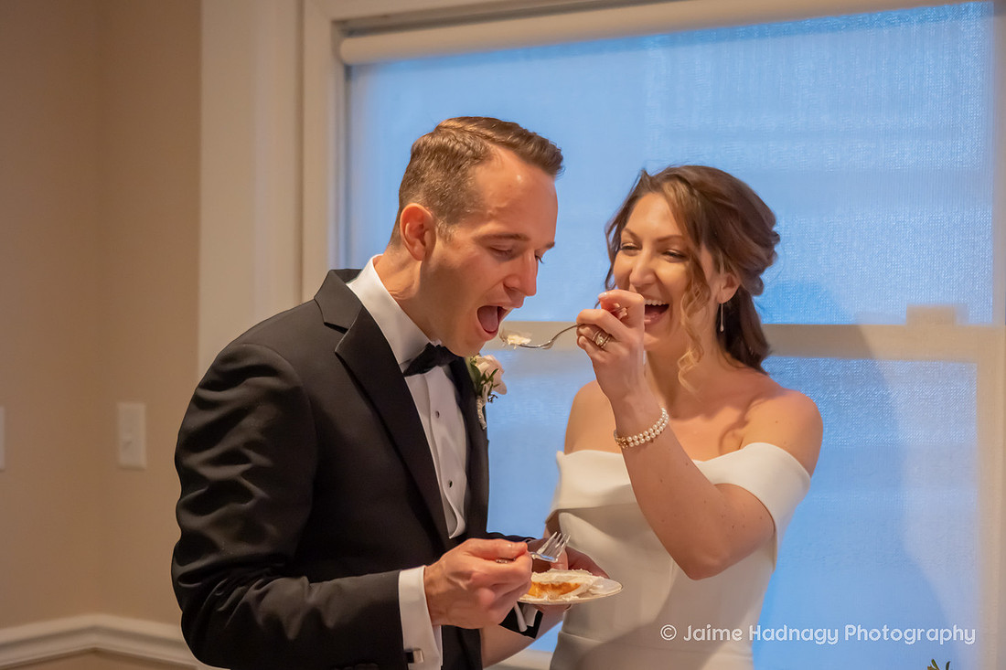 Cake Cutting Wedding Photo