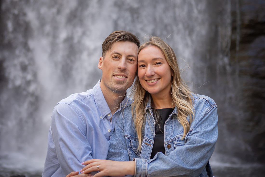 Waterfall Engagement Photos | Asheville Photographer