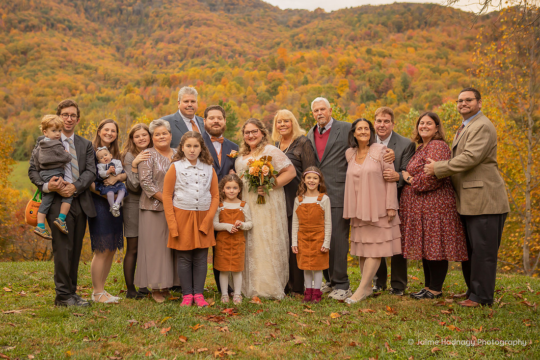 Engadine Inn & Cabins Small Mountain Wedding in Fall Western NC | Asheville Photographer