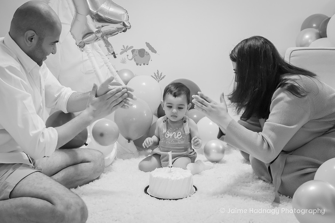 One Year Old Birthday PHotos with Balloons | Asheville Infant Photographer