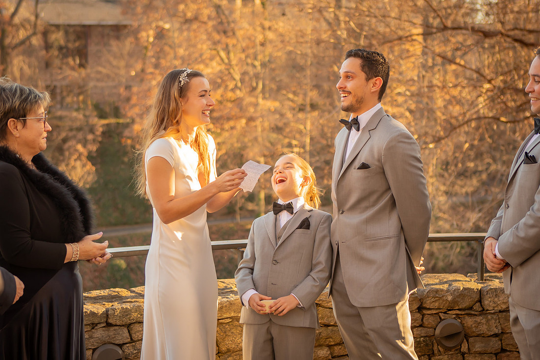 Small Wedding at Falls Park Greenville SC Elopement Photographer