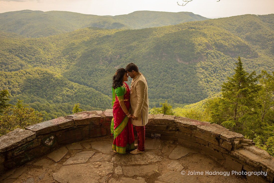 Indian Elopement Photos on The Blue Ridge Parkway