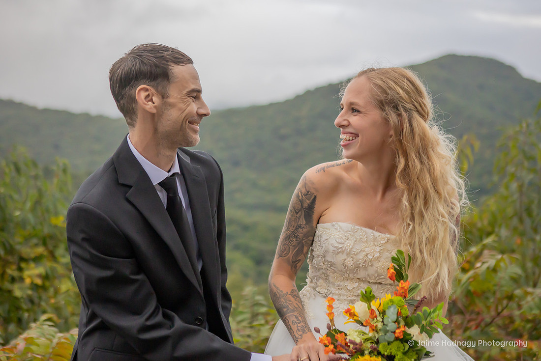 Wedding Photos on The Blue Ridge Parkway | Asheville Elopement Photographer
