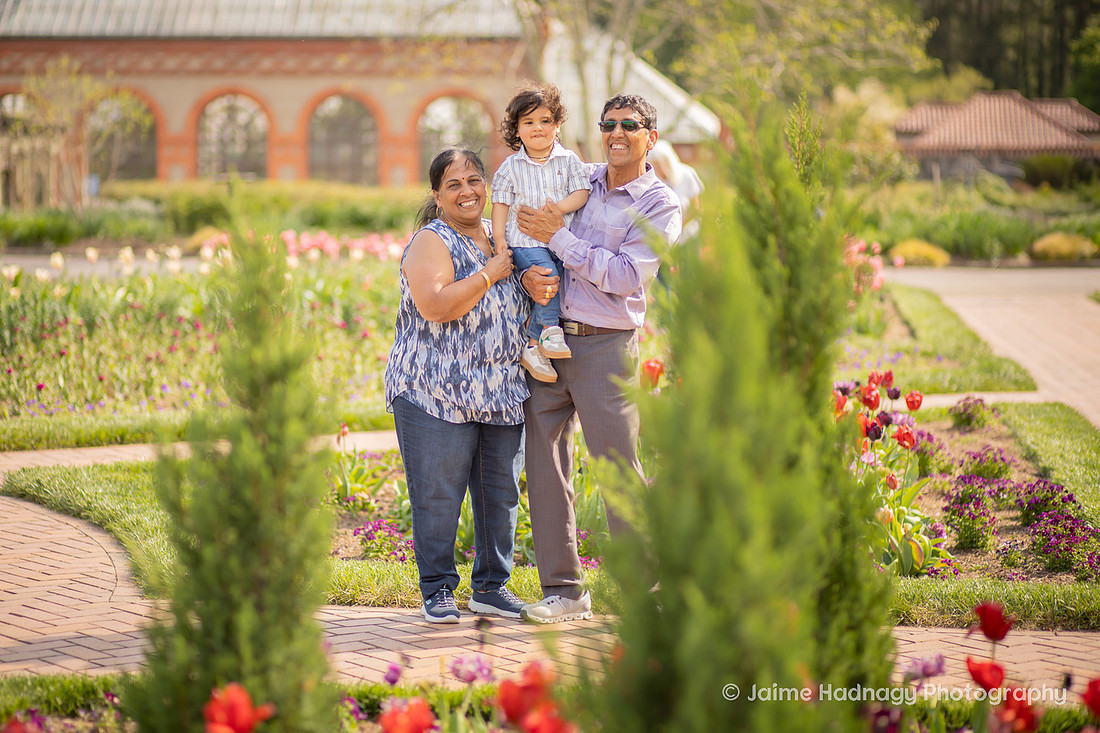 Family Photos in the Tulip Garden at the Biltmore Estate | Asheville Photographer