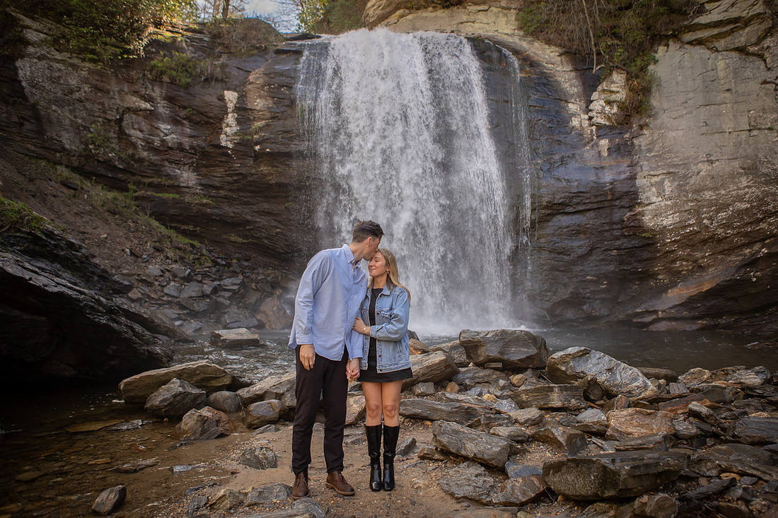 Couples Photo at Looking Glass Falls
