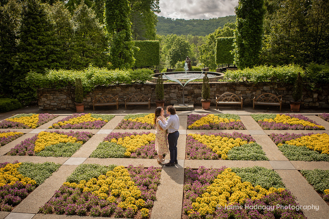 Romantic Surprise Proposal at the NC Arboretum | Asheville Engagement Photographer