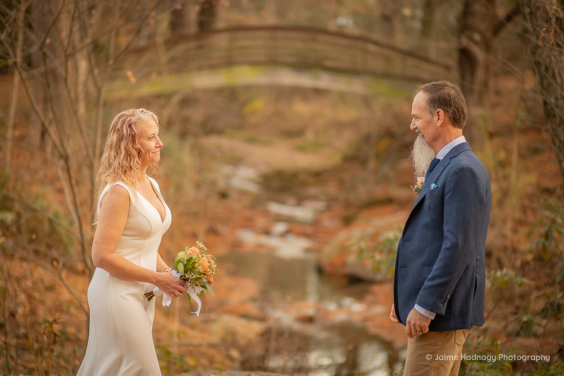 Bride and Groom Asheville Elopement