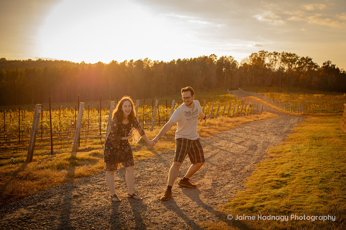 Engagement Photos at Mountain Brook Vineyards in Tryon | Asheville Proposal Photographer