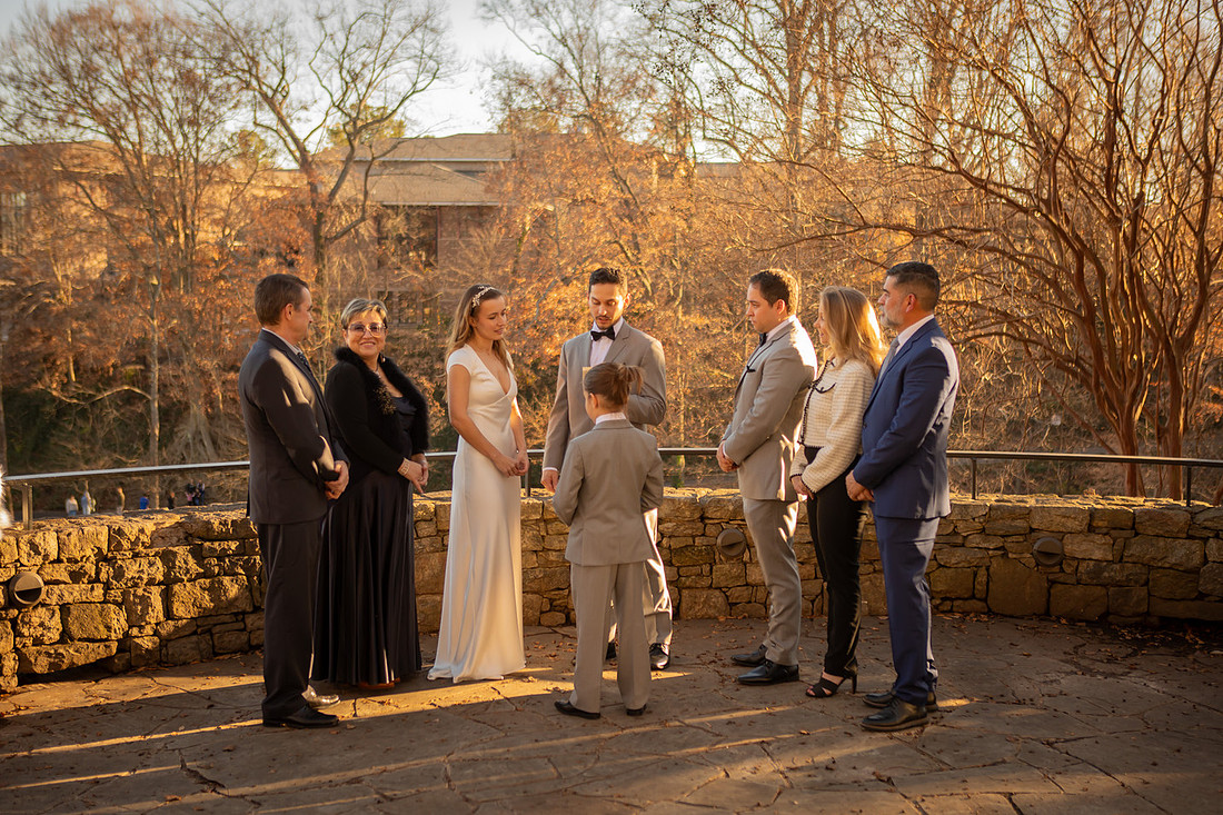 Small Wedding at Falls Park Greenville SC Elopement Photographer