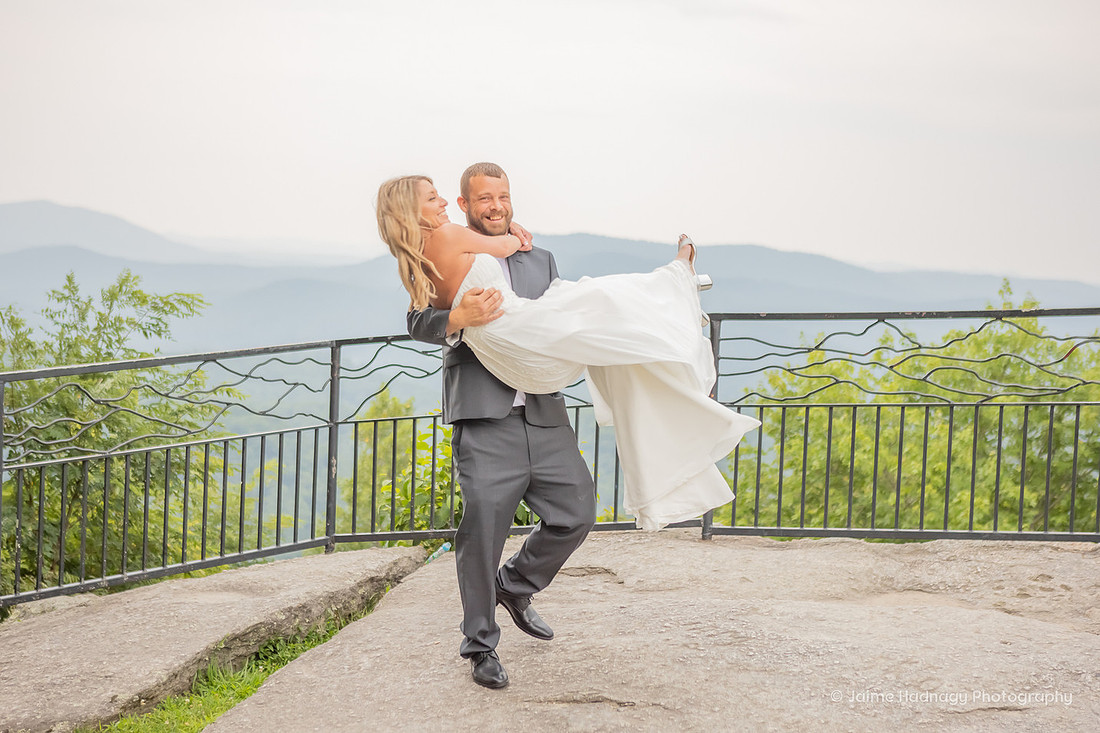 Asheville Elopement Photographer | Honeymoon Bridal Couples Portraits in the Mountains