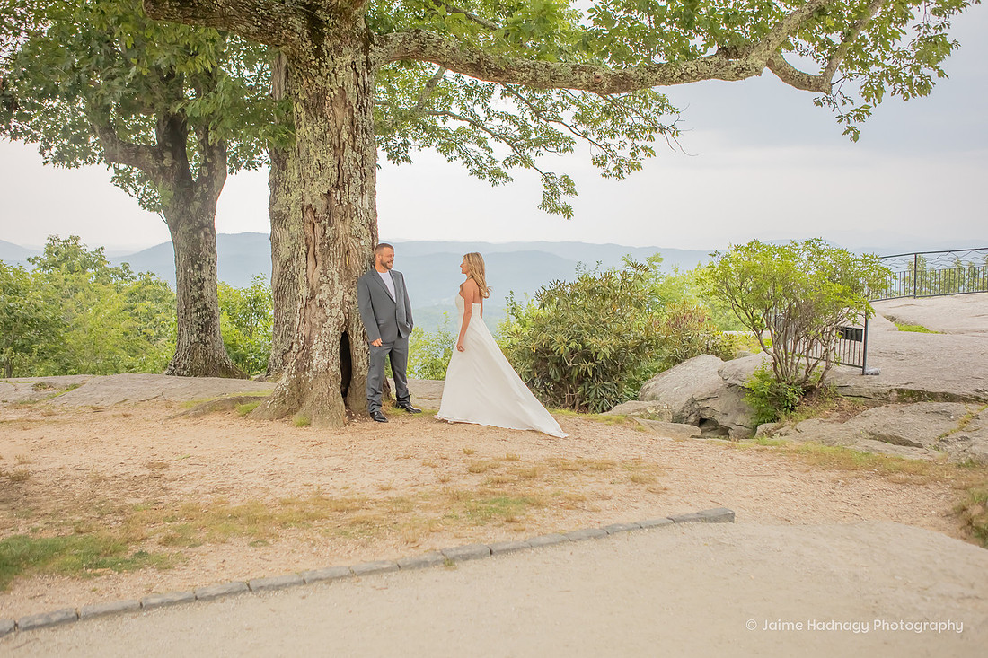 Asheville Elopement Photographer | Honeymoon Bridal Couples Portraits in the Mountains