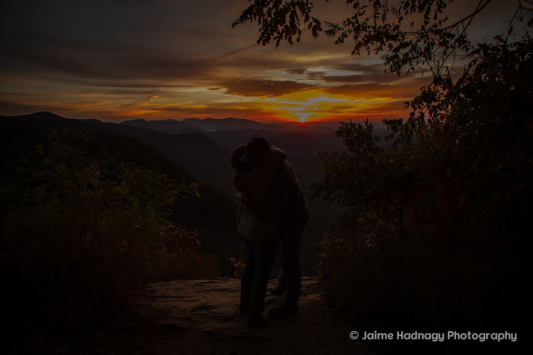Sunrise Proposal at Pretty Place | Asheville Engagement Photographer