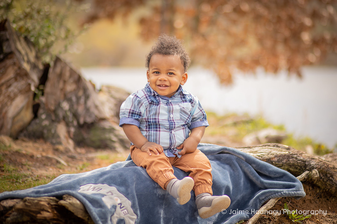 Outdoor Family Photo Session for First Birthday | Asheville Kids Photographer
