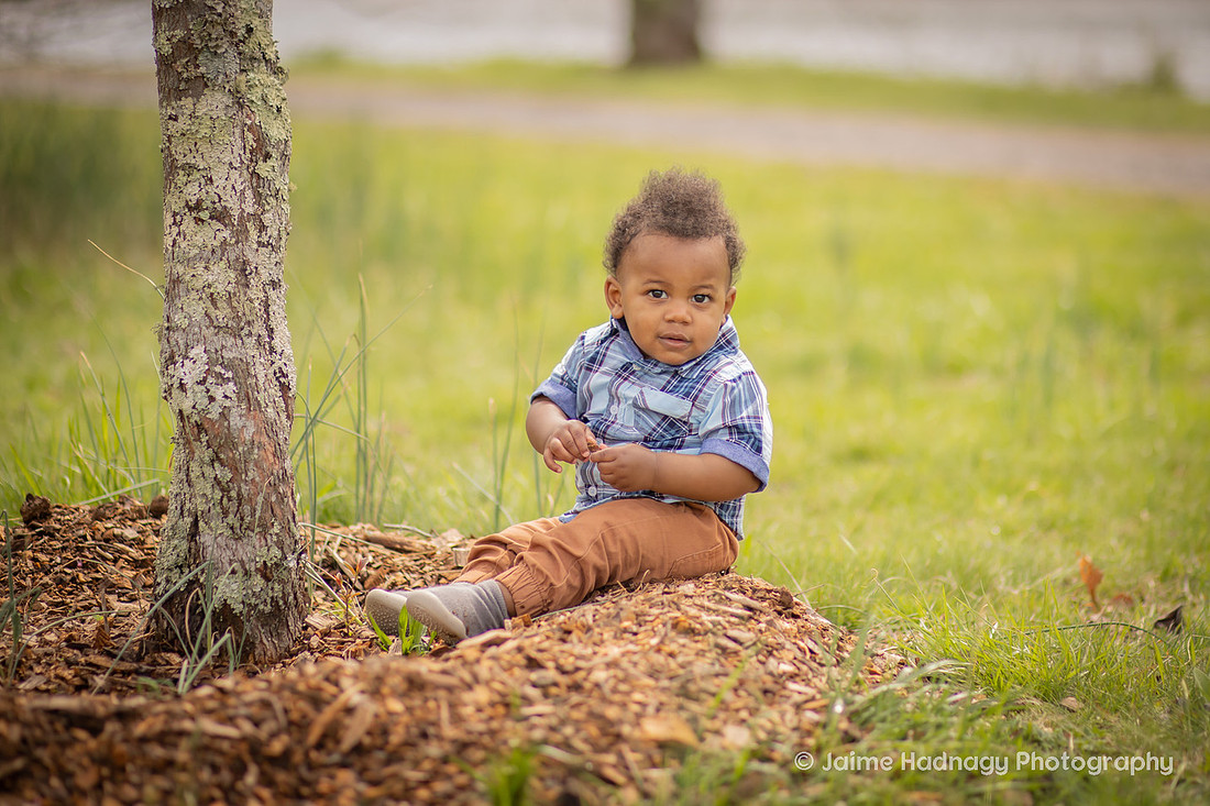 Outdoor Family Photo Session for First Birthday | Asheville Kids Photographer