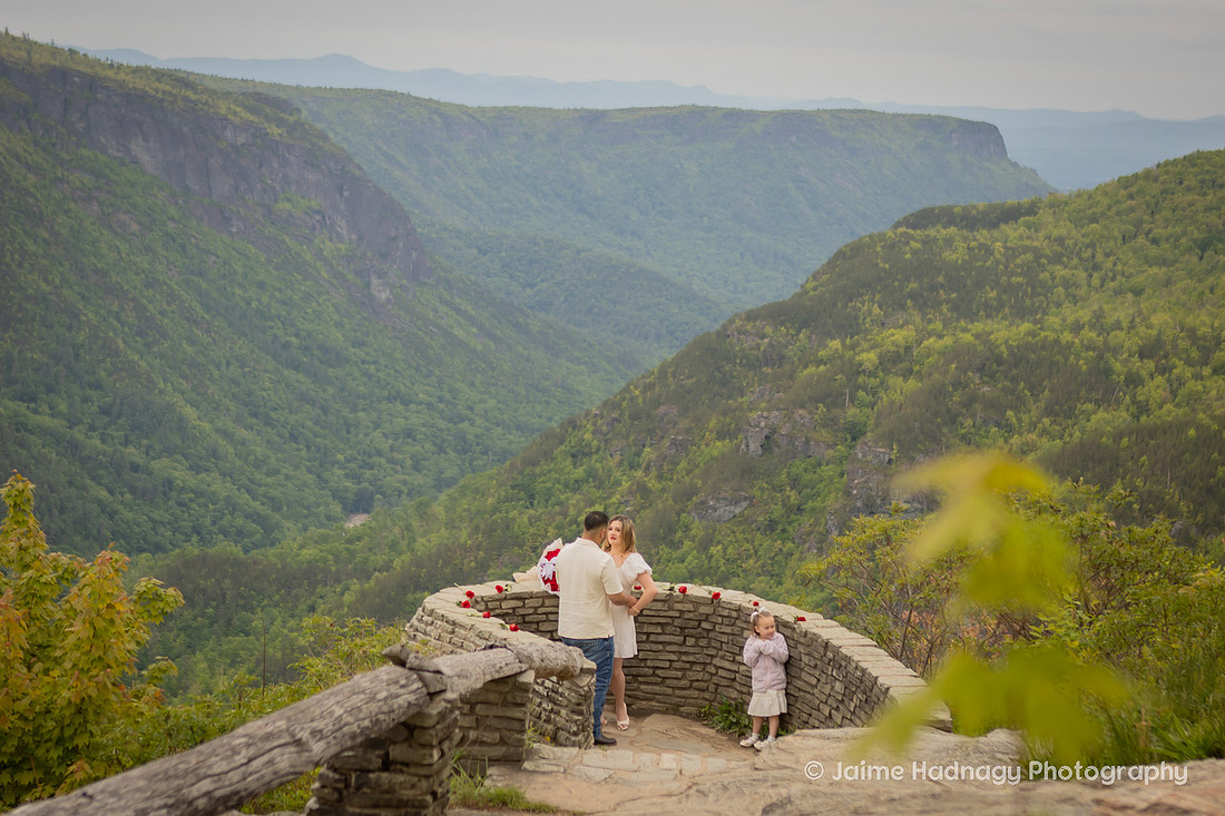 Gorgeous Mountain Proposal at Wiseman's View in Linville, NC | WNC Engagement Photographer